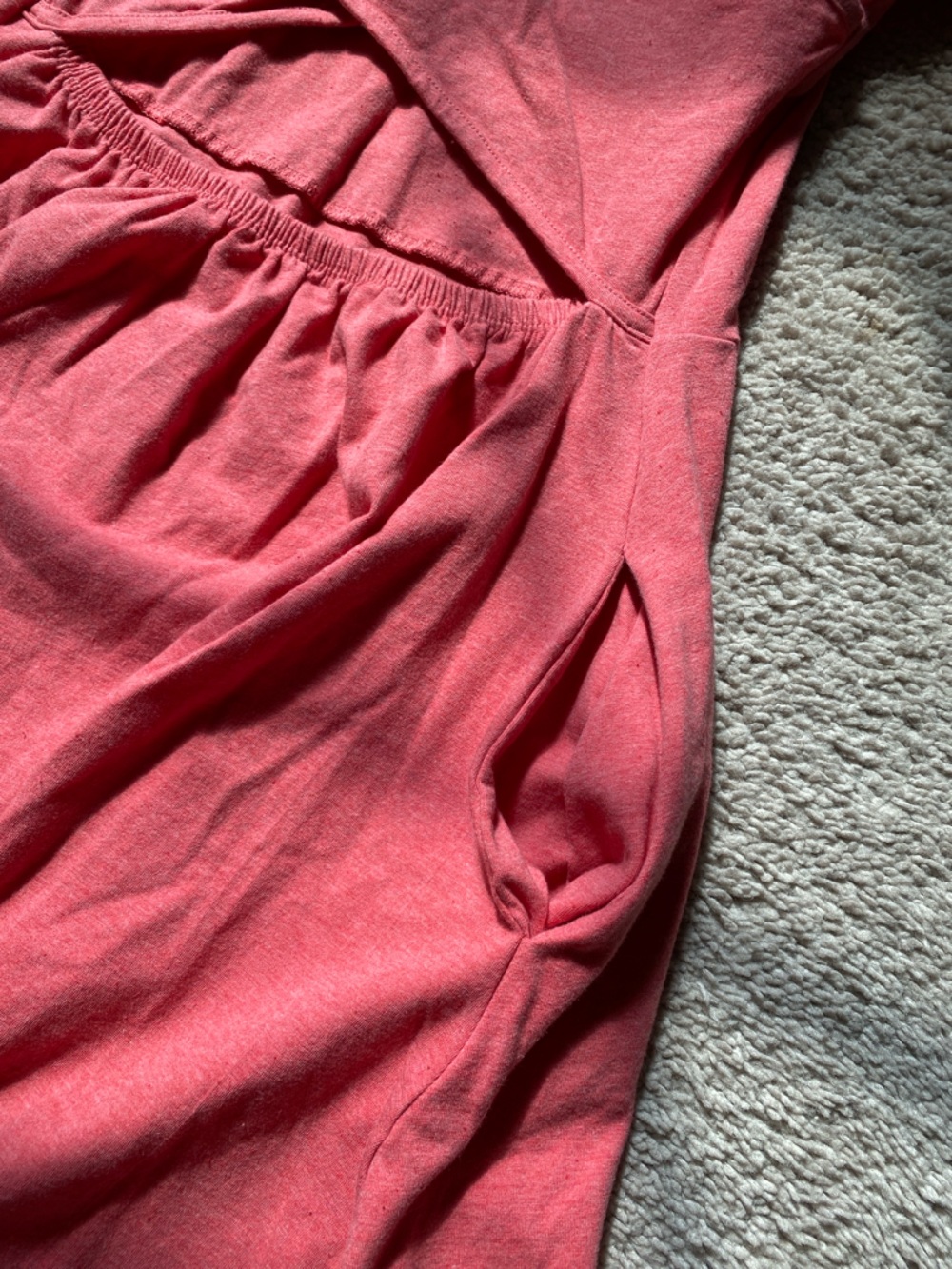 Pact Fit & Flare Dress, Twist Open Back, Coral, Size S - Picture 4 of 5